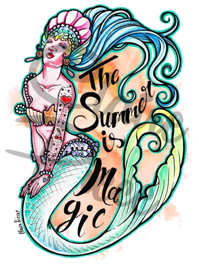 Summer Mermaid Sign Jpeg